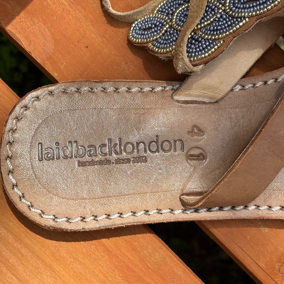 Laidbacklonden Embellished Leather Sandals Size 41 - Picture 3 of 5